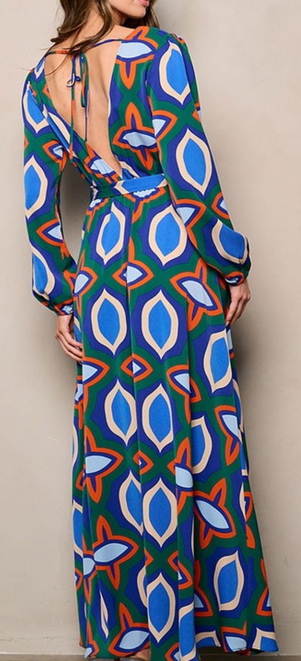 Multi Print Maxi dress