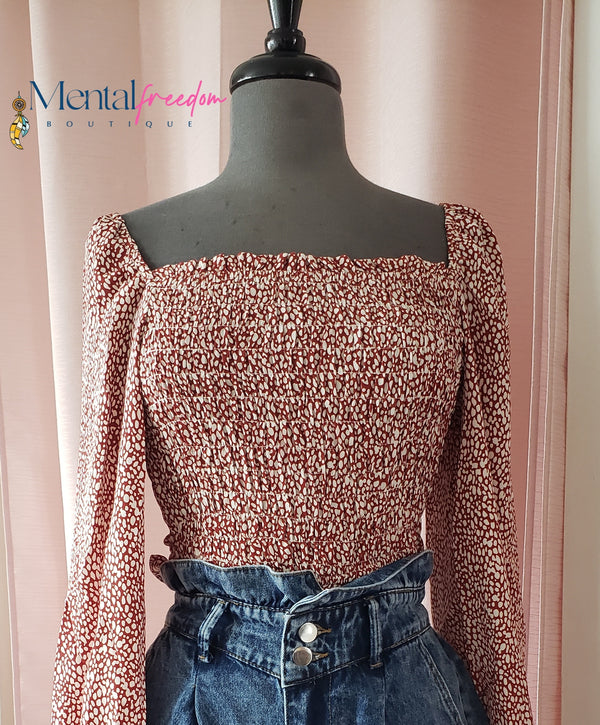 Brick blouse. Off shoulder