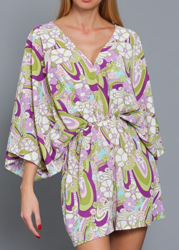 Print paisley romper