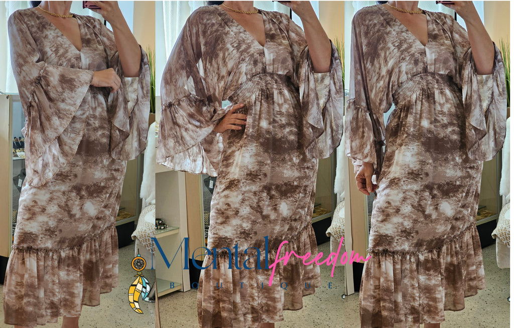 Tye dye kaftan maxi