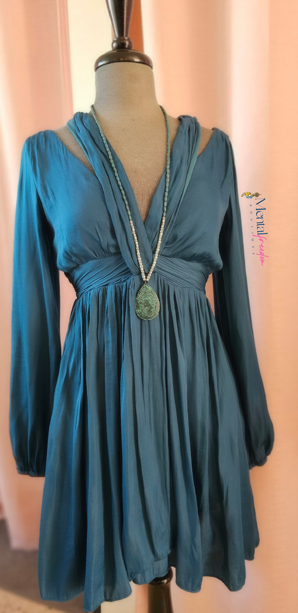 Teal Bohochic dress