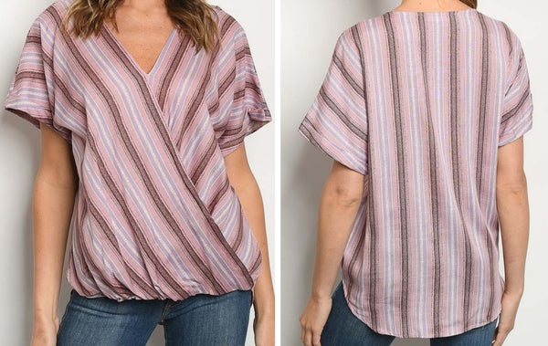 Stripes print blouse