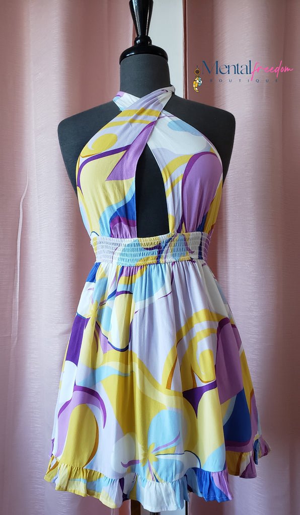 Psycodelic print dress