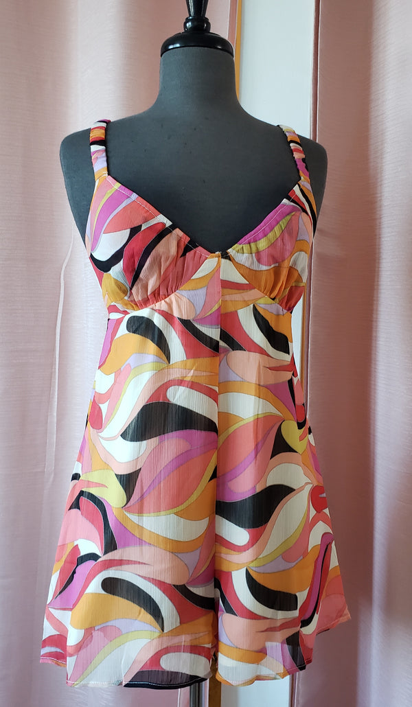 Psycodelic print romper