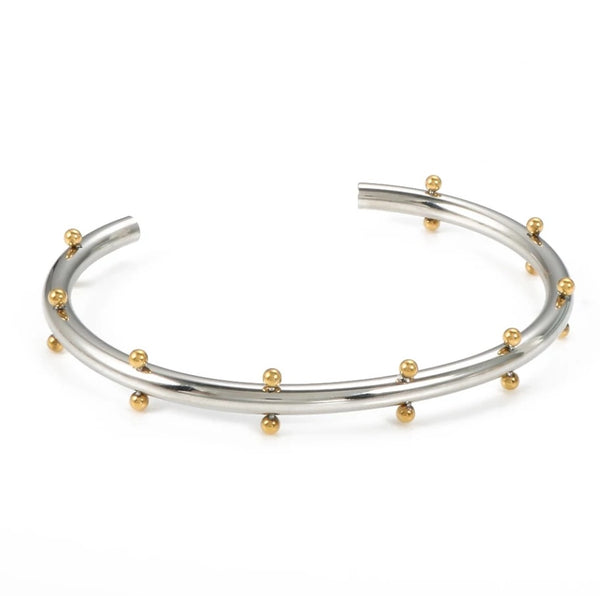 Stainless Steel Rock Cuff Bracelet