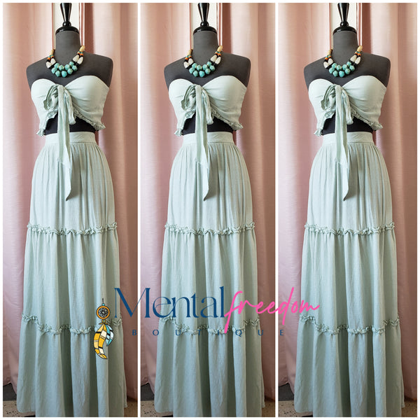 Mint Skirt Set