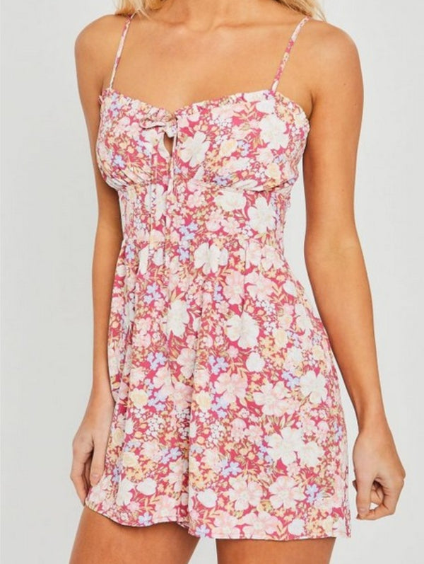 Flower print romper