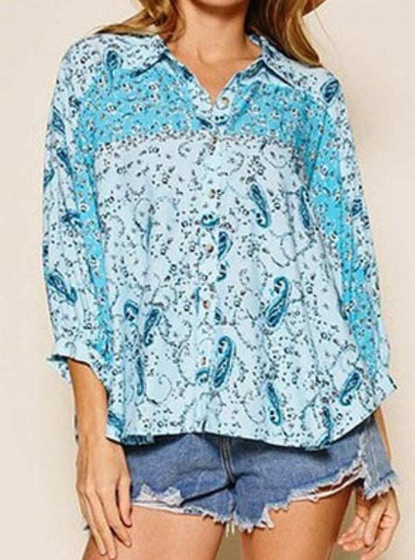 Boho oversized blouse